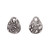 20 Antiqued Pewter TierraCast Double Sided 15.5x12.5mm Flora Teardrop Charms