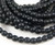 Bead, 100 Czech Pressed Glass Matte Jet Black 4mm Round Beads with 0.8-1.5mm Hole *