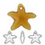 Drop, 1 Swarovski Crystal Topaz 20x21mm Starfish Pendant (6721) *
