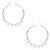 Earring, 10 Silver Plated Brass 32mm Hoop Earring with 7 Loops & Latch Back Closure