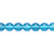 36" Strand (150) Glass 6mm Round Transparent AQUA Blue Beads with 1-1.5mm Hole