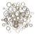 Jump Ring MIX, 2-18mm Round & Oval Mix of 18-19 Gauge Open  10 Grams(100-130)