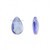 6  Transparent Light Blue Glass 15x10mm Faceted Flat Teardrop Beads *