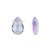 6 Transparent Lilac Glass 15x10mm Faceted Flat Teardrop Beads *