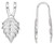 Bail, 100 Silver Plated Brass  Fold Over & Glue on Pendant Y Style Leaf Bails with 14mm Grip Length