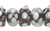 Bead, 20 Lampworked Glass Black White Red Bumpy Rondelle Beads with  1.5-2.5mm Hole *