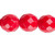 50 Opaque Red Czech Pressed Fire Polished Glass 8mm Faceted Round Beads with 1.1-1.3mm Hole
