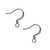 100 Gunmetal Plated Brass 17mm Flat Fishhook 22 Gauge Ear Wires Earrings