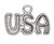 20 Antiqued Silver Plated Pewter 15x8mm USA Sign Charms