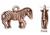 2 Antiqued Copper Plated Pewter 21x14mm 3D ZEBRA Charms *