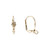 100 Gold Plated Brass 17mm Lever Back with Shell Earrings with Open Loop
