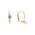 10 Gold Plated Brass 17mm Lever Back with Shell Earrings with Open Loop