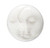 1 White Hand Carved Bone Undrilled Single Sided 21-23mm Moon Face `