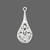 1 Silver Plated Brass 27.5x13.5mm Open Filigree Paddle Drop *