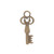 10 Antiqued Brass Pewter 28x11mm KEY Charms