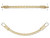 10 Gold Plated Brass 38x8mm Twisted Curved Link Connectors *