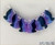 26 Laliberi Blue Purple Acrylic 14mm Flower Petal & 5mm Round Bead Mix *