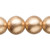 Bead, Metallic Gold Wood 15mm Round Beads with 2-3mm Hole 1 Strand (25)