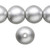 Bead, 1 Strand (25) Metallic Silver Wood 15mm Round Beads with 2-3mm Hole