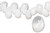 1 Strand Moon Shell Natural White 13x8mm-22x13mm Shell Beads