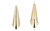 Cone, 12 Gold Plated Brass 21x7mm Smooth Cones End Piece Bead Cap with 6mm Inside