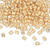 Bead, 100 Gold Plated Brass 4x3mm Corrugated Ribbed Tube Beads with 0.7mm Hole