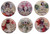 6 Decorative NOSTALGIC 1 Inch Epoxy Stickers for Magnets & Pendants *