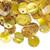 100 Yellow Mussel Shell 10mm (0.39") Round Coin Drop Charms with 1mm Hole