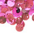 100 Fuchsia Mussel Shell 10mm (0.39") Round Coin Drop Charms with 1mm Hole