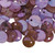 Charm, Shell, 100  Purple Mussel Shell 10mm (0.39") Round Coin Drop Charms with 1mm Hole *