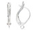 100 Silver Plated Brass 17mm Leverback Hinge Earwire Earrings with Open Loop