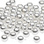 100 Silver Plated Steel Smooth 6mm Round Beads with 2mm Hole