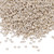 50 Grams(6,500) Opaque Metallic Silver Clear #11 Glass Rocaille Seed Beads