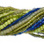 20 Strands(3,300-3,600 Beads) Green Blue Glass Seed Bead Mix with 0.8-1.3mm Hole