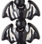 7" Strand Acrylic Black & White Double Sided Round Crow & Bat Beads `