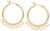 10 Gold Plated Brass 23mm Hoop Latch Back Earrings with 7 Loops