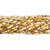 1 Hank(920) Metallic Gold Glass #3 Twisted Tube Bugle Beads  1/4" Long *