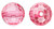 100 Grams(20) Acrylic PINK 20mm Faceted Round Beads with 3mm Hole