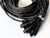 Necklace Cord, Silicone Rubber (20) SPARKLE Black 18" Necklace with Clasp  2mm Thick Just Add Pendant