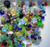 Bead Mix, Pressed & Faceted Glass 3-14mm Bead Mix of Multi Shapes & Colors 1/4 Pound *