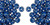 Blue Acrylic 8mm Round Bead with Silver Stars with 1.7mm Hole  (100)