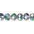 Bead, Clear Vitrail Crystal Glass 10x8mm Faceted Rondelle 1.2mm Hole, 1 Strand(40)
