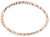 6 Copper Plated Steel Double Sided 40x30mm Hammered Oval Links