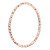 6 Copper Plated Steel Double Sided 40x30mm Hammered Oval Links