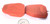 2 Burnt Orange Glass 39x28mm-41x31mm Twisted Freeform Pendant Beads *