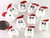 10 Lampwork Glass Red & White 12x24mm Santa Claus Head Beads *