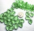 25 Czech Pressed Glass Peridot Green  11x16mm Grape Bunch Bead Charms
