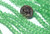 Beads, Flower 50 Transparent Peridot Green Czech Glass 6x4mm Baby Bell Cone Flower Beads with 0.8mm Hole
