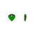 Bead, 50 Czech Pressed Glass Emerald Green Top Drilled 9x8.5mm Leaf Beads with 0.9-1mm Hole