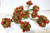 Pinecone, 36 Miniature Wire Stemmed Gold Pinecone and Red Berry Holiday Nature Floral Picks